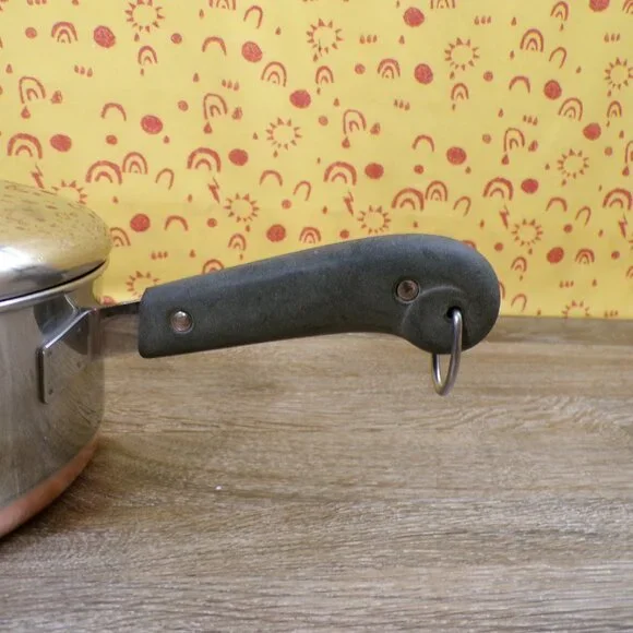 REVERE WARE Vintage 2 Qt Stainless Saucepan Copper Bottom - Picture 6 of 13